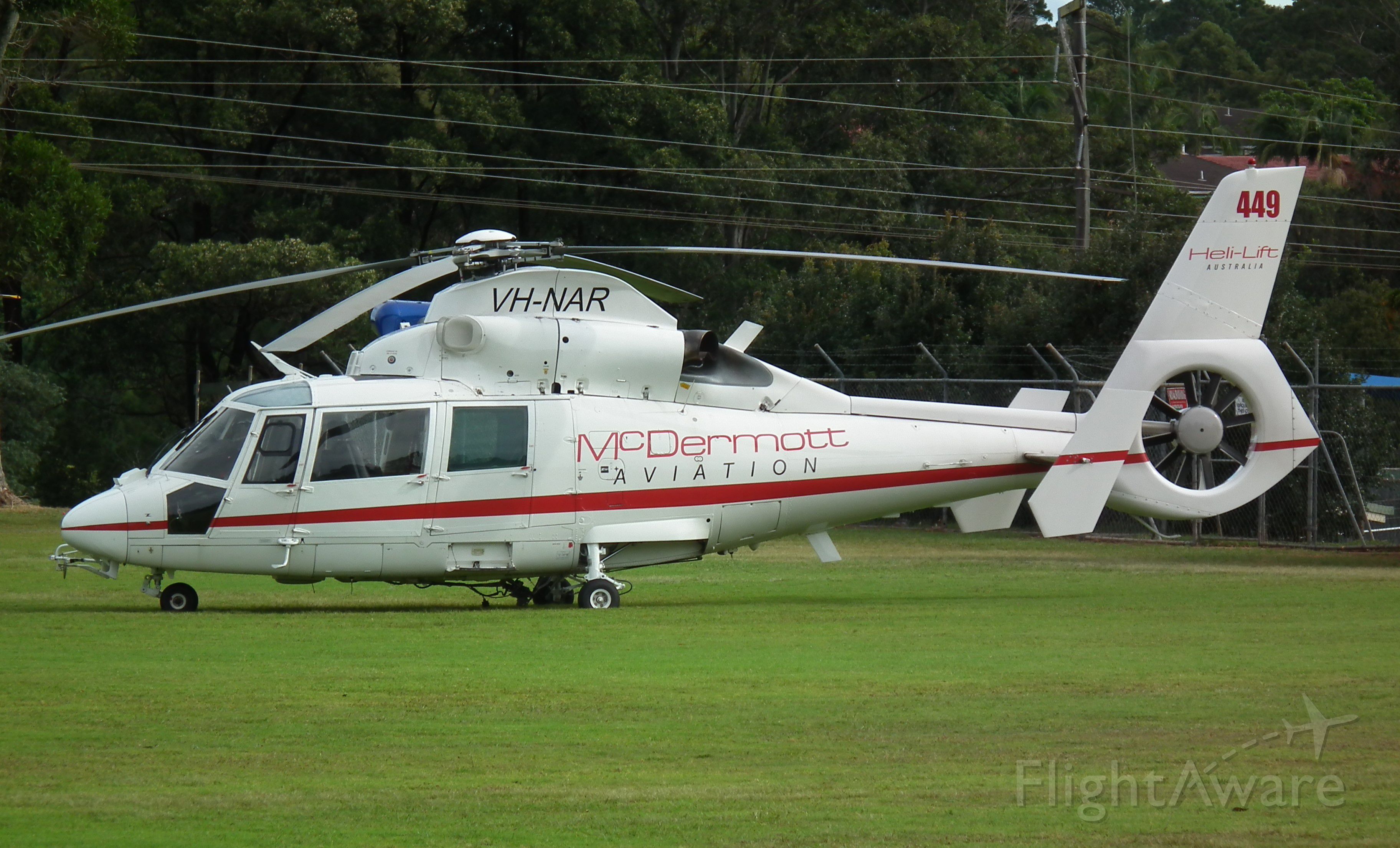 — — - Eurocopter AS - 365 VH - NAR at goonellabah (lismore) for flood relief