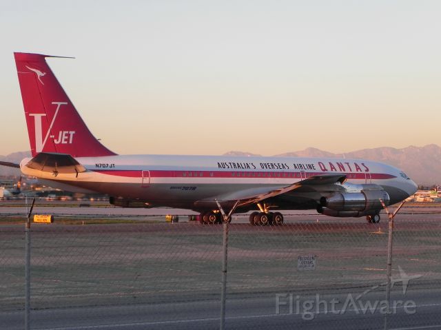 Boeing 707-100 (N707JT) - John Travoltas 707 at LAX 2/11