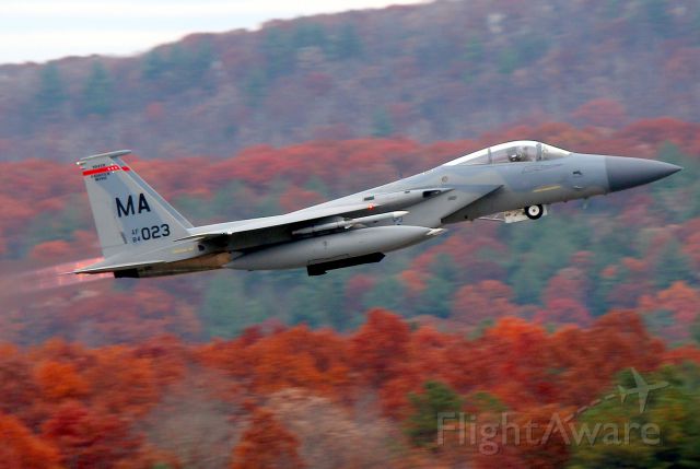 McDonnell Douglas F-15 Eagle (84-0023) - The 'SLAM' unit is on 24/7 Aerospace Control Alert. The 24/7 Alert unit is fully armed and must be ready to scramble in a moment's notice to protect the Northeast from any airborne threat.