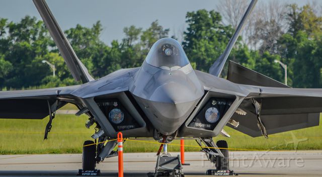 Lockheed F-22 Raptor (02-4030) - One of the F-22 demo team aircraft on the performer ramp at the Dayton Air Show.