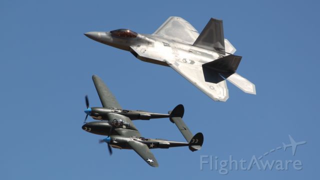 Lockheed F-22 Raptor — - Heritage Flight, Pike's Peak Regional Airshow 9/21/19