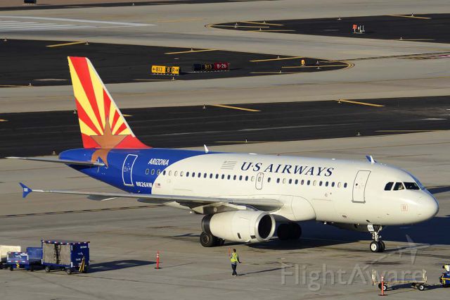 Airbus A319 (N826AW) - US Airways Airbus A319-132 N826AW Arizona at Phoenix Sky Harbor on March 10, 2015.