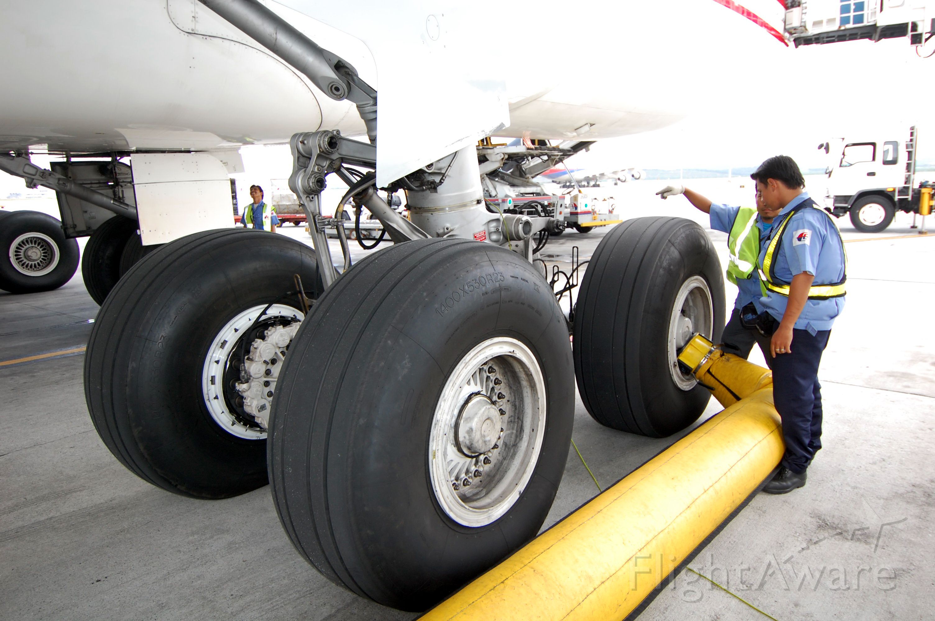 Airbus A340-300 — - Brake cooling on a short stop over