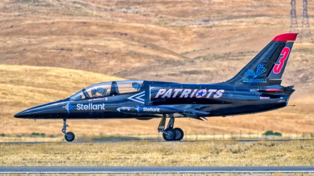 Aero L-39 Albatros (N339DH) - Aero L-39 Albatros, Patriots Jet Team, John "Bordz" Posson pilot at Byron Airport going to performance over Sonoma Raceway, June 2022