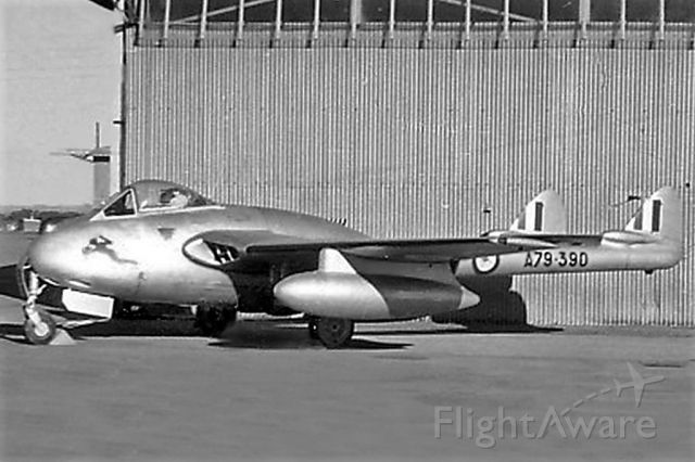 F+W EMMEN Vampire (A79390) - De Havilland Vampire FB-31 A79-390 Wagga-Wagga/RSTT Forest Hill (YSWG)early 1960s.