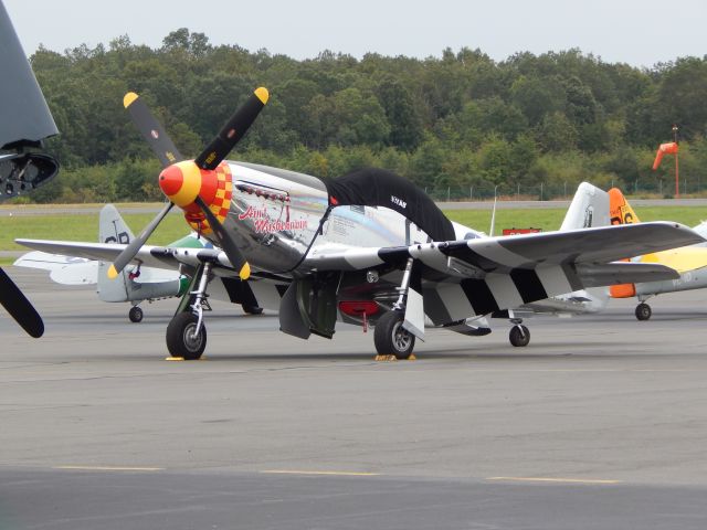 North American P-51 Mustang (N51KB) - Ain't Misbehavin sits on the ramp on CJR.