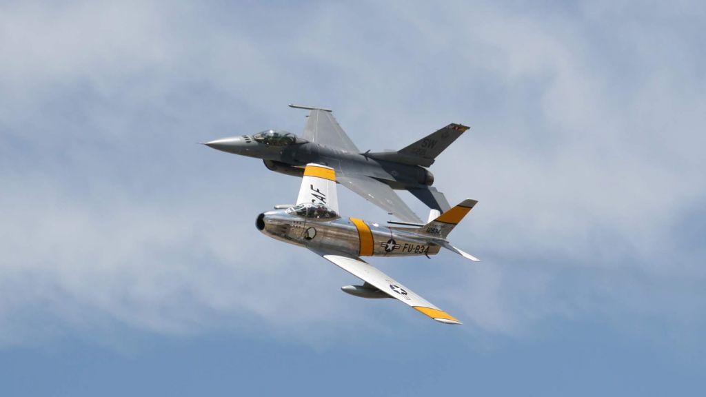North American F-86 Sabre (FZA834) - Heritage flight at Grand Junction, CO July 27 2019