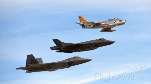 — — - Heritage Flight- F-86, F-35 and F-22.  Nellis AFB, Las Vegas, NV.  November 12, 2016