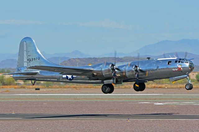 Boeing B-29 Superfortress (N69972) - Boeing B-29 Superfortress N69972 Doc made one revenue flight at Phoenix Deer Valley Airport on September 17, 2019.