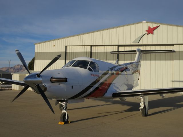 Pilatus PC-12 (N432NG) - 1432, fresh out of the paint booth.