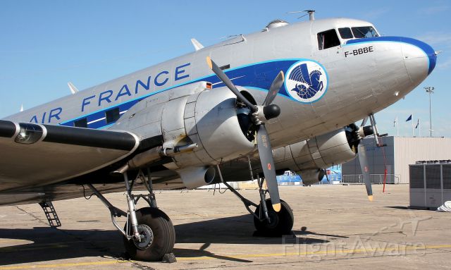 Douglas DC-3 (F-BBBE) - Douglas DC-3C at Paris Le Bourget Air Show in June 2011.