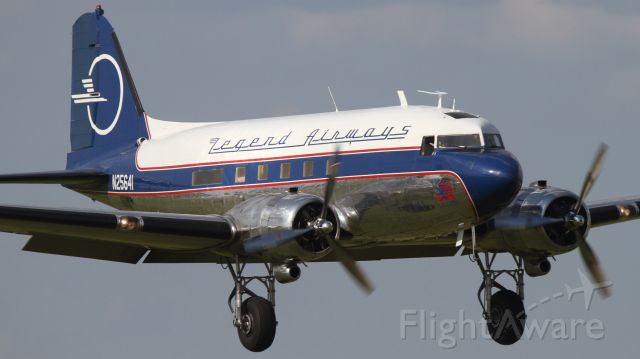 Douglas DC-3 (N25641) - DC-3 returning to the field