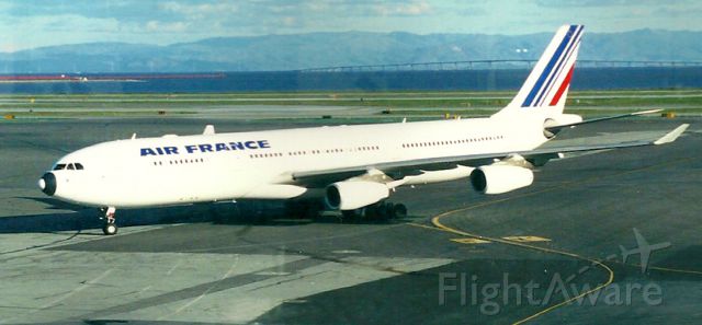 Airbus A340-300 (F-GLZQ) - Pre 9-11,  Permitted to gate, to greet Foreign Exchange Students arrival from Paris. This aircraft, while operating as AF #358, was lost to fire, on Aug 02, 2005, after a runway overrun at Toronto (CYYZ) and complete evacuation of all 297 passengers and 12 crew 
