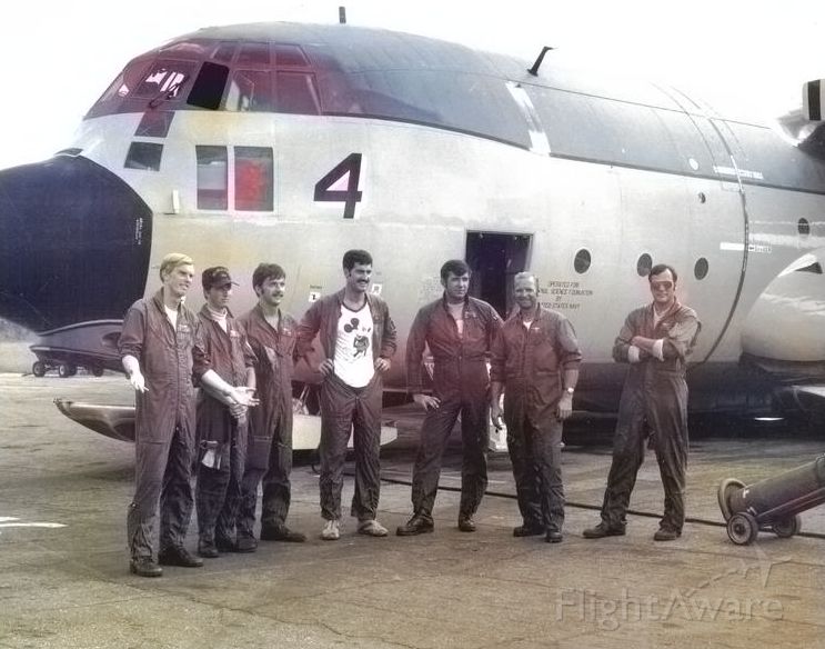 XD041 — - I am third from the left.  VXE 6.  Lake City Florida at a contractors (Lowest Bidder) about to go on a test flight after SDLM. (Scheduled Depot Level Maintenance)  Sometime in 1978=79
