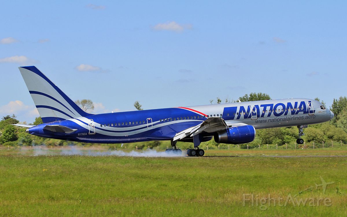 Boeing 757-200 (N176CA) - national b757-2 n176ca landing at shannon 31/5/16.