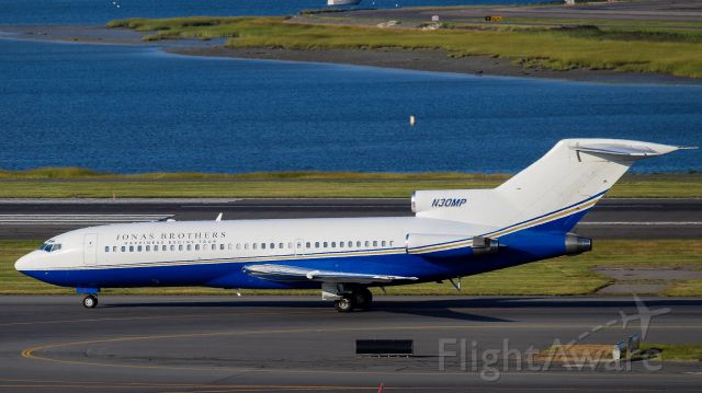 Boeing 727-100 (N30MP) - The Jonas Brothers arriving for a performance in Boston