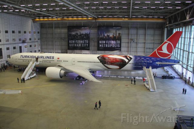 Boeing 777-200 (TC-JJN) - Painted in "Batman v Superman - Dawn of Justice" special.