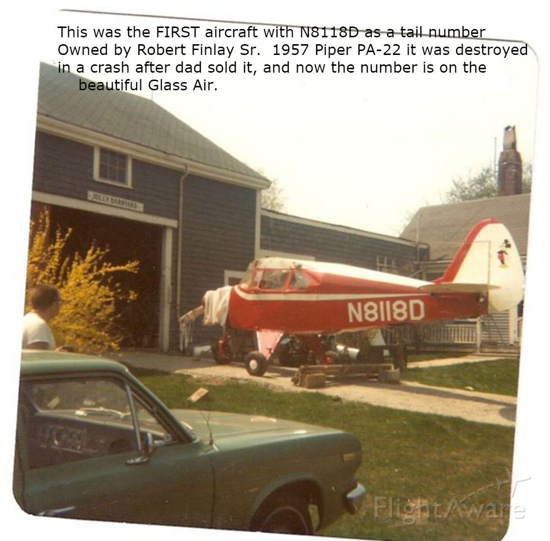 — — - Before this beautiful Glassaire got the tail number it was on my dads Tri Pacer.