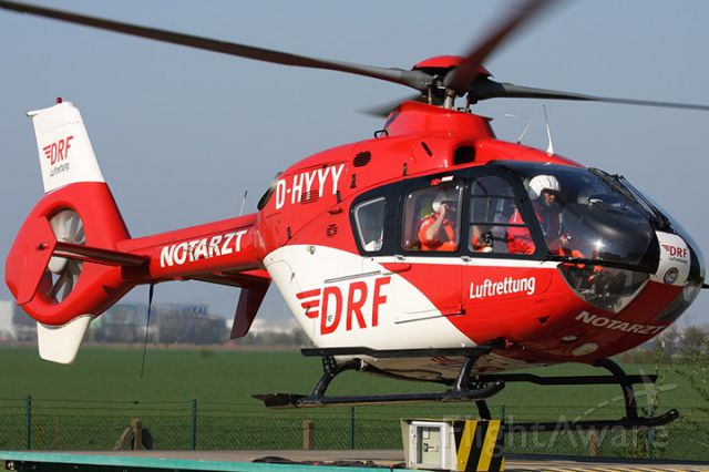 Eurocopter EC-635 (D-HYYY) - Christoph 64 - EC-135 rescue Helicopter ,z.Z. Basis D-Angermünde - departure for use - 