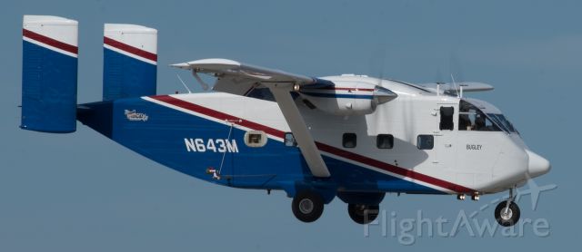 Short Skyvan (N643M) - Landing on 05 after a short training flight