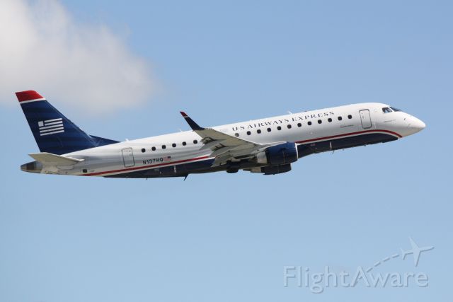 Embraer 170/175 (N137HQ) - US Air Flight 3230 operated by Republic (N137HQ) departs Sarasota-Bradenton International Airport enroute to Charlotte-Douglas International Airport