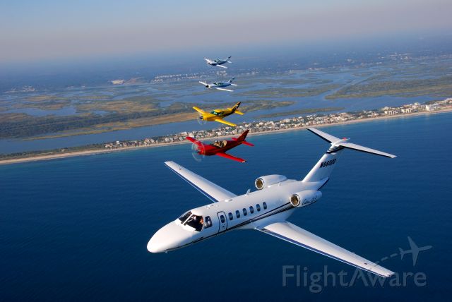 Cessna Citation CJ3 (N860DD) - Spruce Creek gaggle flight over Daytona Beach shoreline