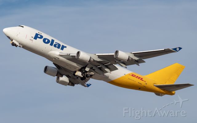 Boeing 747-400 (N454PA) - Polar Air Cargo 958 Heavy departing Cincinnati for Tokyo’s Narita Airport.