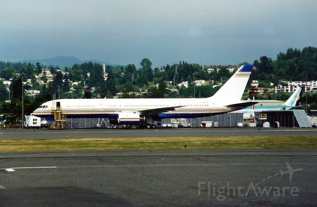 Boeing 757-200 (G-BUDZ) - KRNT - Private 757 at Boeing Renton G-BUDZ prior to delivery. View looking east.