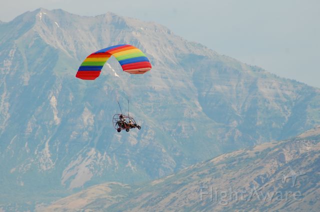 — — - Powered Parachute, Mt. Timpanogos, Utah.