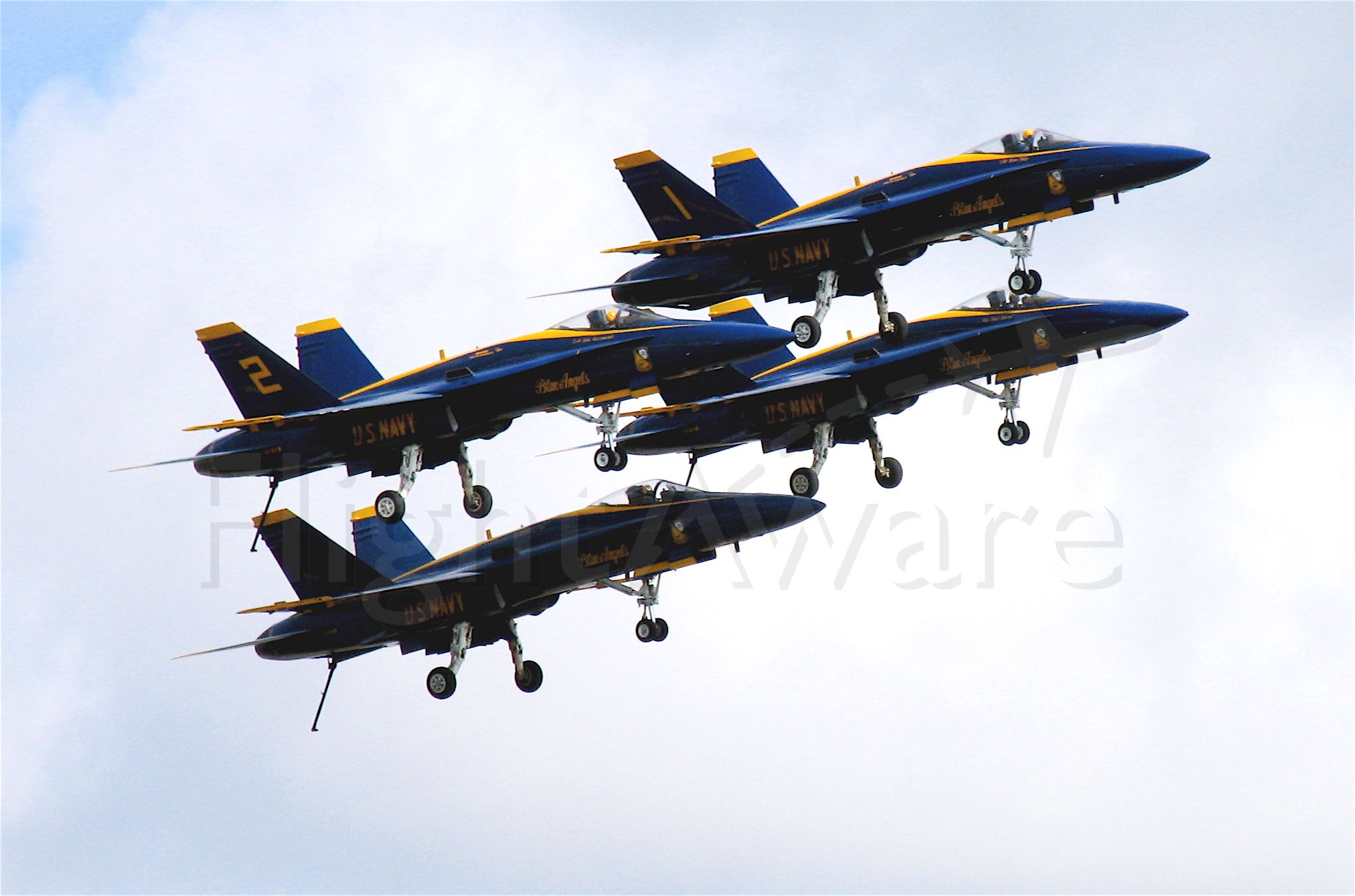 — — - Dirty formation fly-by during practice session at KNPA (Pensacola NAS).