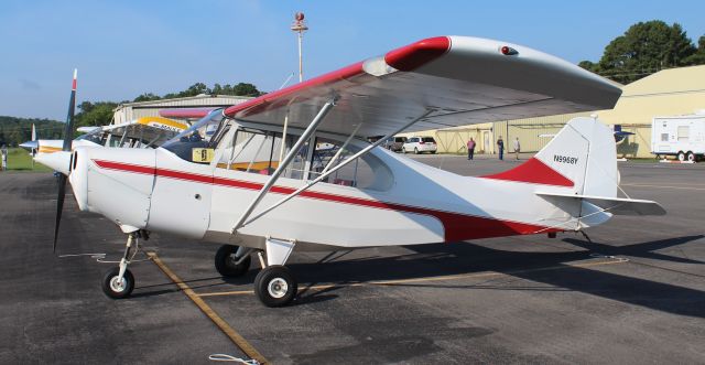 CHAMPION Sky-Trac (N9968Y) - A 1963 model Champion 7HC on the ramp at Joe Starnes Field, Guntersville Municipal Airport, during the EAA 683 Breakfast Fly-in - August 11, 2018.