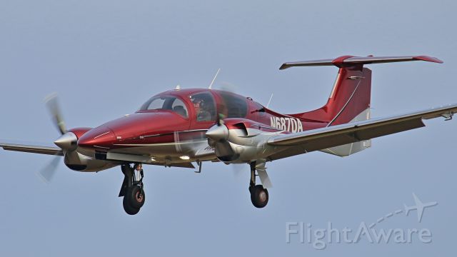 Diamond DA-62 (N687DA) - October 31, 2018, Lebanon, TN -- This Diamond DA-62 is on a short final to runway 19 at Lebanon. Uploaded in low-resolution. Full resolution is available at cowman615 at Gmail dot com. cowman615@gmail.com