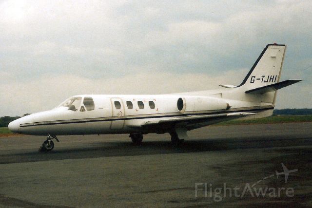 Cessna 500 Citation 1 (G-TJHI) - Seen here in May-96.br /br /Reregistered N354RC 4-Aug-00,br /then N694LM 3-Mar-03,br /then HL8037 27-Apr-15.
