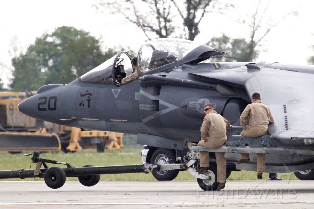 16-5306 — - Marine Corps Harrier from VMA-542 being towed across the ramp at Dayton.