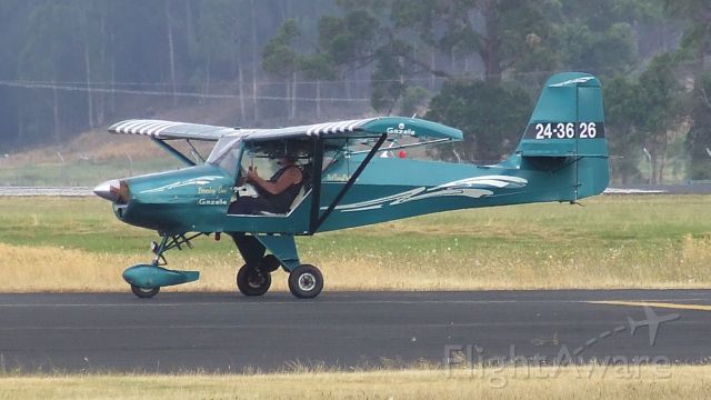 COMMONWEALTH (1) Winjeel (24-3626) - Skyfox CA25N Gazelle 24-3626 at Wynyard Airport Tasmania 20 January 2020.