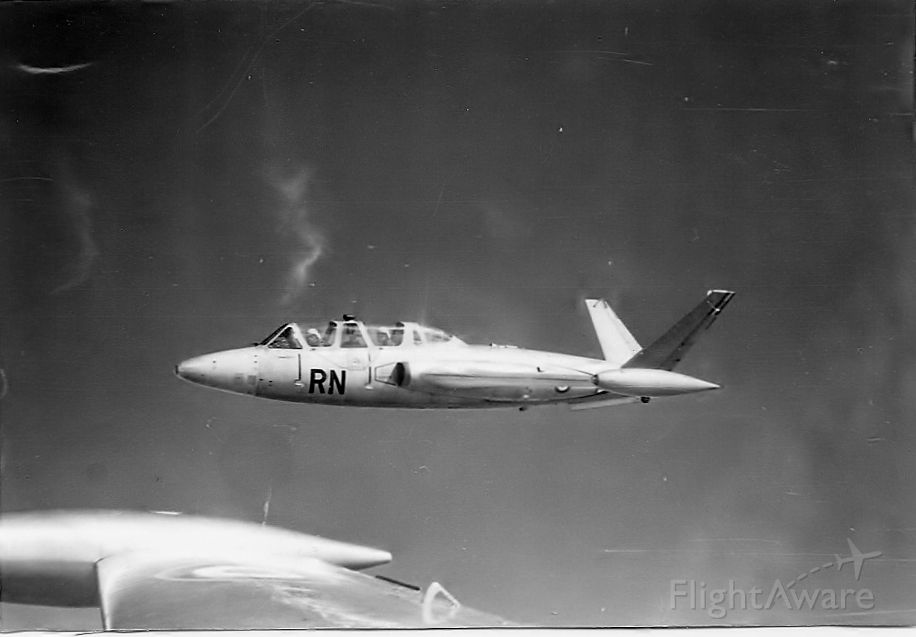 — — - Formation flying with CM 170"Fouga Magister" from French Air Force training base at Meknes, circa 1960