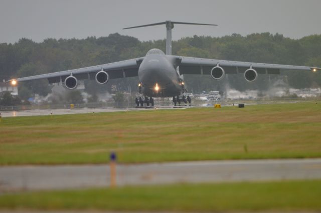 — — - C-5 Galaxy Heavy touching down at Martin State Airport, Middle River, MD