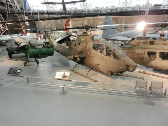 — — - An AH-1 Cobra Attack  Helicopter On Display At The Steven Udvar Hazy Center