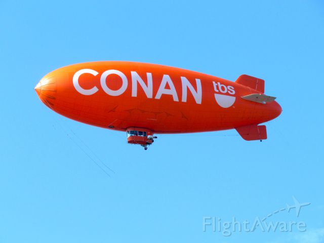 N612LG — - This was the blimps 1st day as the Conan Blimp - Landing at Schenectady County Airport NY