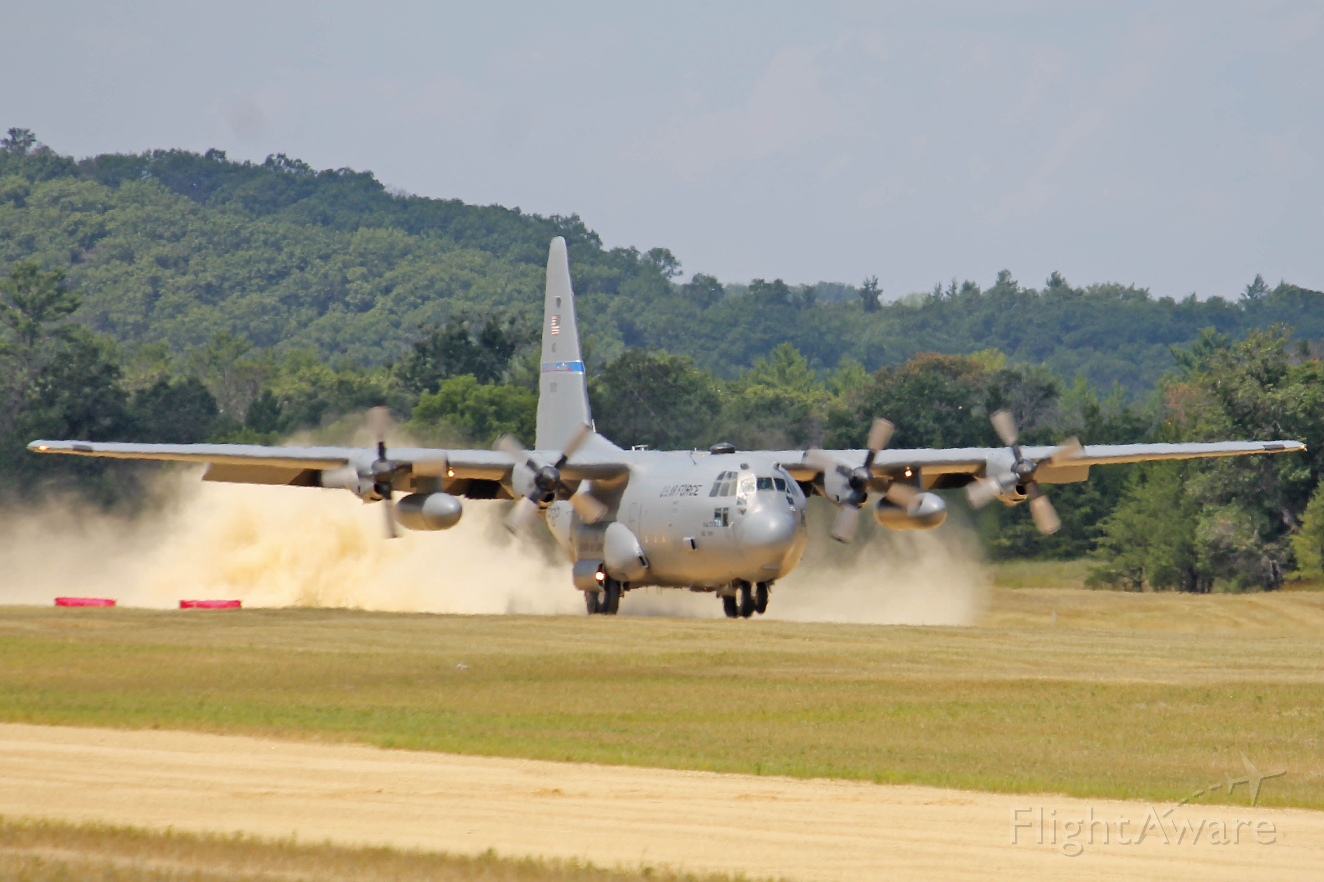 Lockheed C-130 Hercules (79-0473) - A USAF Lockheed C-130, 79-0473, cn 382-4852, from the 152d Airlift Wing (AW)–the High Rollers, Reno, Nevada ANG landing at Fort McCoy/Young Tactical Landing Site-Air Assault Strip, Ft. McCoy, (WS20) USA – WI, during Warrior Exercise 86-13-01 (WAREX) on 17 Jul 2013.