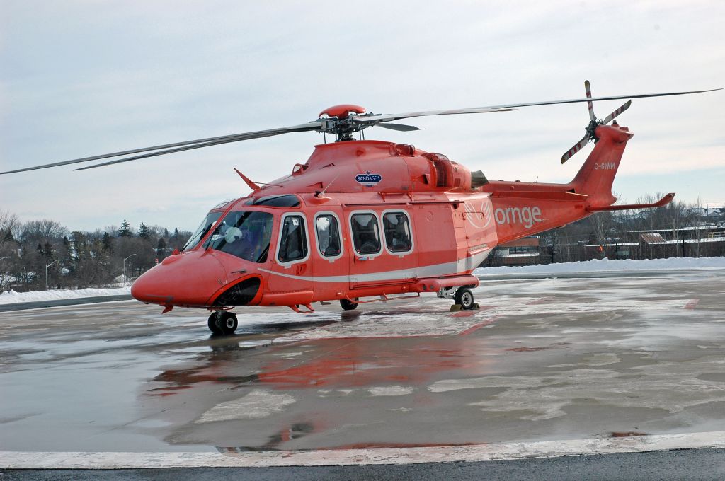 BELL-AGUSTA AB-139 (C-GYNM) - 2010 Agusta AW-139 (C-GYNM/41245) shortly after landing and awaiting its next mission (Jan 27, 2021)