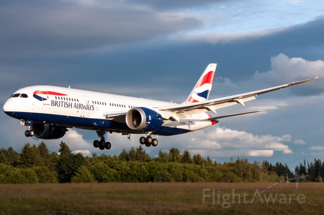 Boeing 787-8 (G-ZBJB) - Landing in perfect evening light, after a test flight.