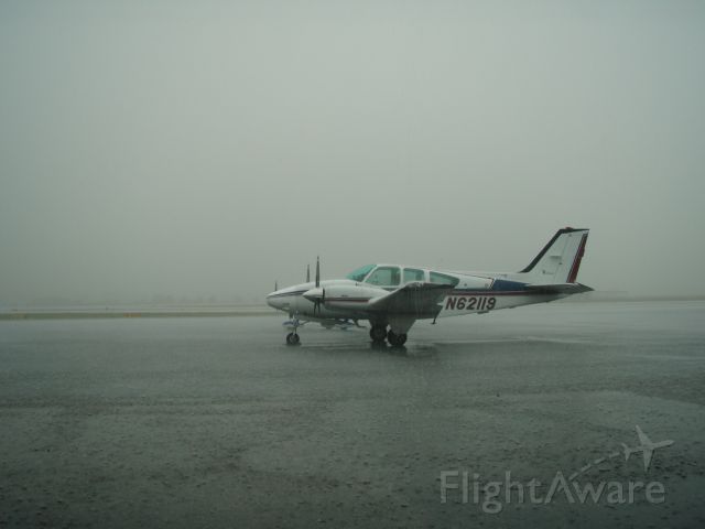 Beechcraft 55 Baron (N62119) - During a torrential downpour, with less than 1 mile of visibility.