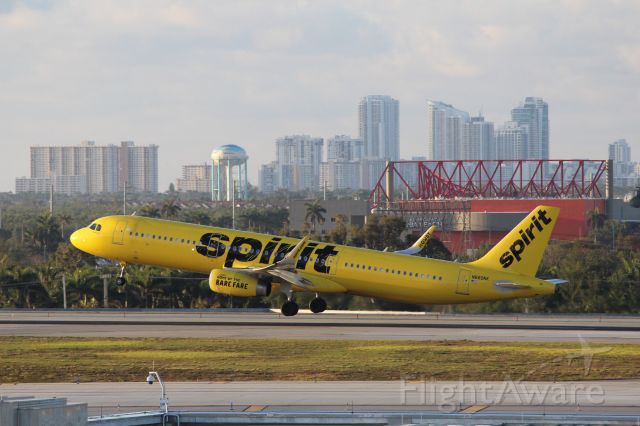 Airbus A321 (N660NK) - Spirit Airlines (NK) N660NK A321-231 [cn6804] br /Fort Lauderdale (FLL). Spirit Airlines (NK) flight NK410 departs for Baltimore/Washington International Thurgood Marshall (BWI) as the April dawn breaks in South Florida. br /Taken from Terminal 1 car park roof level br /2018 04 07br /a rel=nofollow href=http://alphayankee.smugmug.com/Airlines-and-Airliners-Portfolio/Airlines/AmericasAirlines/Spirit-Airlines-NKhttps://alphayankee.smugmug.com/Airlines-and-Airliners-Portfolio/Airlines/AmericasAirlines/Spirit-Airlines-NK/a