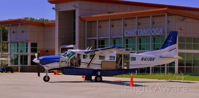 Cessna Caravan (N4118K) - "Eight-kilo" sits on the Wilson Air Center FBO ramp in CHA.