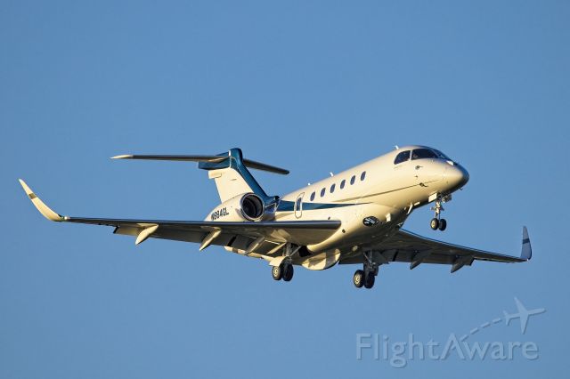 Embraer Legacy 550 (N884GL) - Embraer E550 approaching KSGR in Sugar Land, TX at 7:15PM, 4/9/2022.