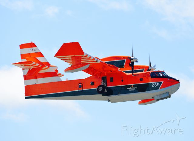 Canadair CL-415 SuperScooper (C-FIGJ) - Newfoundland water bomber 289 departed Gander Airport for flight trials in preparation for the fire season. One of four tankers based at Gander.