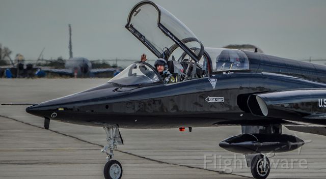Northrop T-38 Talon (63-8163) - One of 9 T-38s that took shelter at Rickenbacker to avoid damage from Hurricane Matthew. Seen here taxiing out to go back home to Langley AFB.