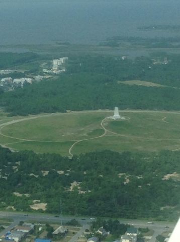 — — - photo from a Cessna 172 flying over Kitty Hawk monument last summer