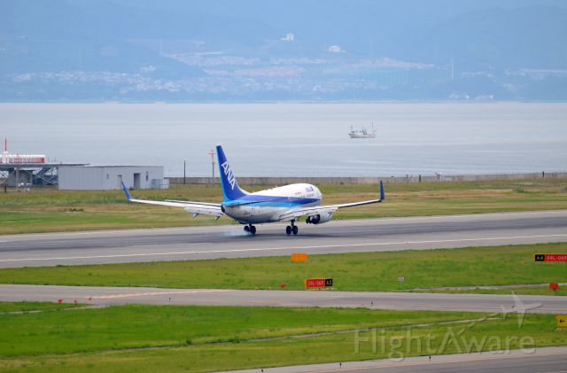Boeing 737-700 (JA12AN) - Airline: All Nippon Airways (NH/ANA); Airport: Kansai International Airport (KIX/RJBB); Camera: Nikon D7000; Date: 4 July 2012
